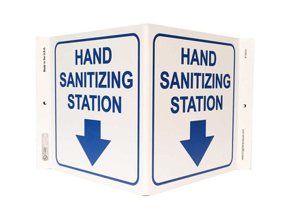 Sign, Hand Sanitizing Station, V Style Sign