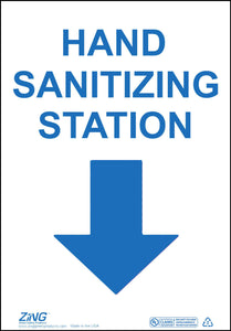 Sign, Hand Sanitizing Station, 14x10 Plastic