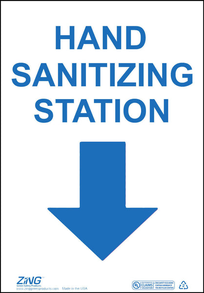 Sign, Hand Sanitizing Station, 10x7 Adhesive