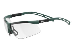 Z-Force 20-210 Eco Adjustable Temples and Nose Piece Safety Glasses - Frame: Green - Lens: Clear - Lens Coating: Standard Anti-Fog
