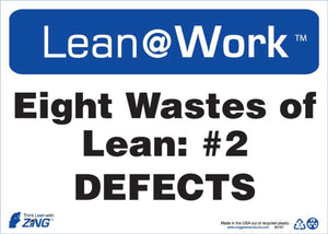 LEAN SIGN, EIGHT WASTES DEFECTS