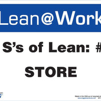 LEAN SIGN, SIX Ss LEAN STORE