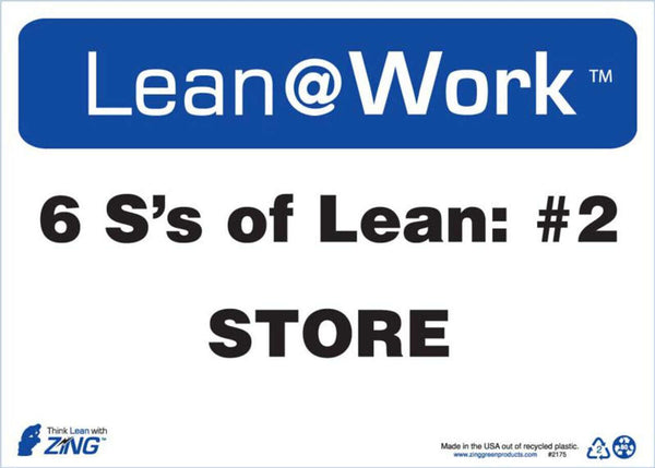 LEAN SIGN, SIX Ss LEAN STORE