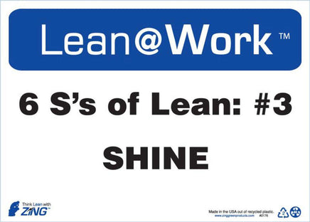 LEAN SIGN, SIX Ss LEAN SHINE