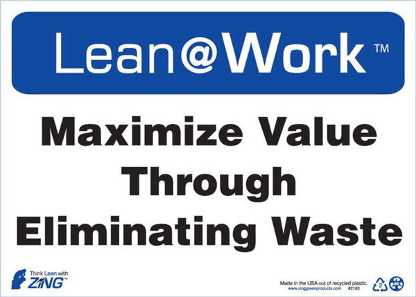 LEAN SIGN, ELIMINATING WASTE