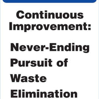 LEAN SIGN, CONTINUOUS IMPROVEMENT