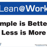 LEAN SIGN, SIMPLE IS BETTER