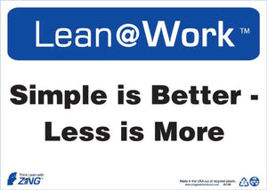 LEAN SIGN, SIMPLE IS BETTER