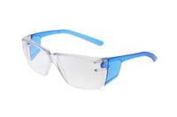Z-Force 20-105 Eco-Friendly Lightweight Safety Glasses - Side Shields - Frame: Blue - Lens: Clear - Lens Coating: Hardcoat/Anti-Scratch
