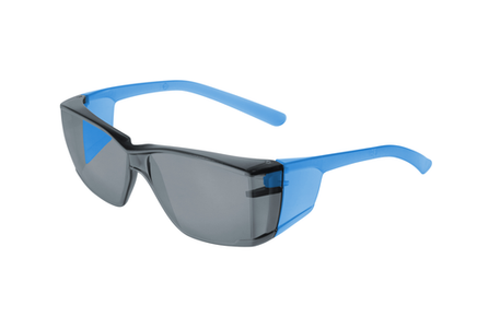 Z-Force 20-105 Eco-Friendly Lightweight Safety Glasses - Side Shields - Frame: Blue - Lens: Smoke - Lens Coating: Hardcoat/Anti-Scratch