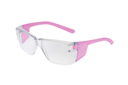 Z-Force 20-105 Eco-Friendly Lightweight Safety Glasses - Side Shields - Frame: Pink - Lens: Clear - Lens Coating: Hardcoat/Anti-Scratch