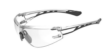 Z-Force 20-110 Series Wraparound Lens Dielectric Safety Glasses - Frame: Black/Clear - Lens: Clear - Lens Coating: Hydr-X  Anti-Fog