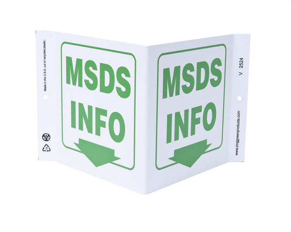 Safety Sign, MSDS Info V
