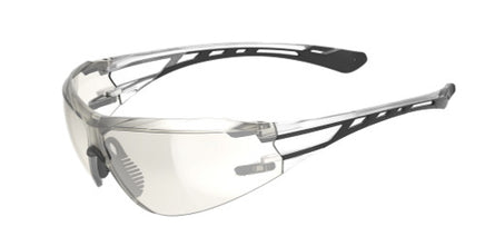 Z-Force 20-110 Series Wraparound Lens Dielectric Safety Glasses - Frame: Black/Clear - Lens: Indoor/Outdoor - Lens Coating: Hardcoat/Anti-Scratch
