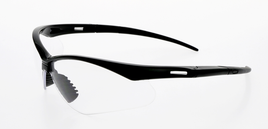 Z-Force 20-200 Wraparound Lens Non-Slip Nose Piece Safety Glasses - Frame: Black - Lens: Clear - Lens Coating: Hydr-X  Anti-Fog