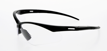 Z-Force 20-200 Wraparound Lens Non-Slip Nose Piece Safety Glasses - Frame: Black - Lens: Clear - Lens Coating: Hydr-X  Anti-Fog