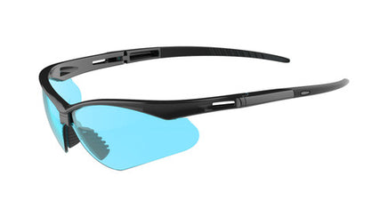 Z-Force 20-200 Wraparound Lens Non-Slip Nose Piece Safety Glasses - Frame: Black - Lens: Light Blue - Lens Coating: Hardcoat/Anti-Scratch