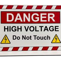 Electric Hybrid Vehicle Projecting Sign, High Voltage - 2649