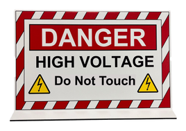 Electric Hybrid Vehicle Projecting Sign, High Voltage - 2649