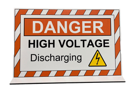 Electric Hybrid Vehicle Projecting Sign, High Voltage - Discharging - 2650