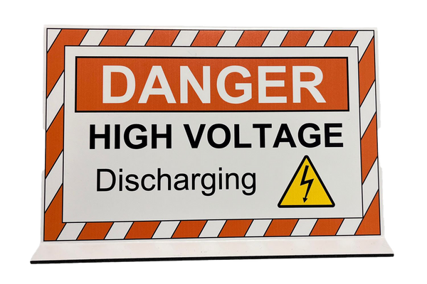 Electric Hybrid Vehicle Projecting Sign, High Voltage - Discharging - 2650