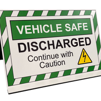 Electric Hybrid Vehicle Projecting Sign, Vehicle Safe -Discharged - 2651