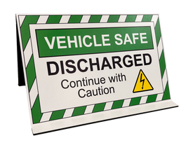 Electric Hybrid Vehicle Projecting Sign, Vehicle Safe -Discharged - 2651