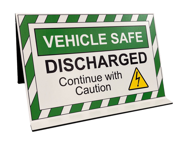 Electric Hybrid Vehicle Projecting Sign, Vehicle Safe -Discharged - 2651