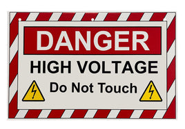 Electric Hybrid Vehicle Maintenance Signs ‚¬€œ Window Mount: HIGH VOLTAGE - 2654