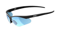 Z-Force 20-200 Wraparound Lens Non-Slip Nose Piece Safety Glasses - Frame: Black - Lens: Blue Mirror - Lens Coating: Hardcoat/Anti-Scratch
