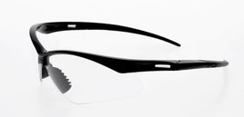 Z-Force 20-200 Eco Wraparound Lens Non-Slip Nose Piece Safety Glasses - Frame: Black - Lens: Clear - Lens Coating: Hardcoat/Anti-Scratch