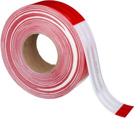 3M™ 150 ft X 2" Red And White Diamond Grade™ Marking Tape "Microprismatic"