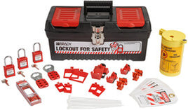 Brady® Black Nylon Standard Lockout Kit (Keyed Different)"DANGER LOCKED OUT"