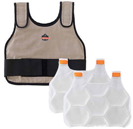 Ergodyne Large/X-Large Khaki Chill-Its® 6230 Cotton Cooling Vest
