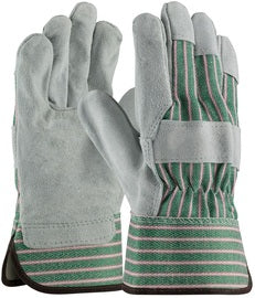 Econ Cow Leather Glove Fabric Back-Rubber Cuf S