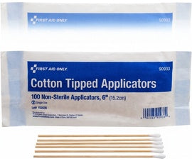 9006 Non-Ster Cotton Tipapplicators  6" 100/Bag