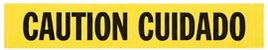 INCOM® 3" X 1000' Yellow/Black 2 mil Polyethylene PrimeGuard™ Barricade Tape "CAUTION CUIDADO"