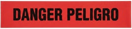INCOM® 3" X 1000' Red/Black 2 mil Polyethylene PrimeGuard™ Barricade Tape "DANGER PELIGRO"