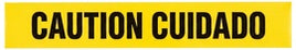 INCOM® 3" X 1000' Yellow/Black 1.5 mil Polyethylene PrimeGuard™ Barricade Tape "CAUTION CUIDADO"