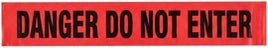 INCOM® 3" X 1000' Red/Black 1.5 mil Polyethylene PrimeGuard™ Barricade Tape "DANGER DO NOT ENTER"