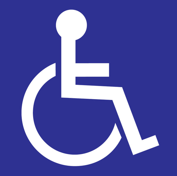 Handicapped Window Decal, 6x6  2-pk