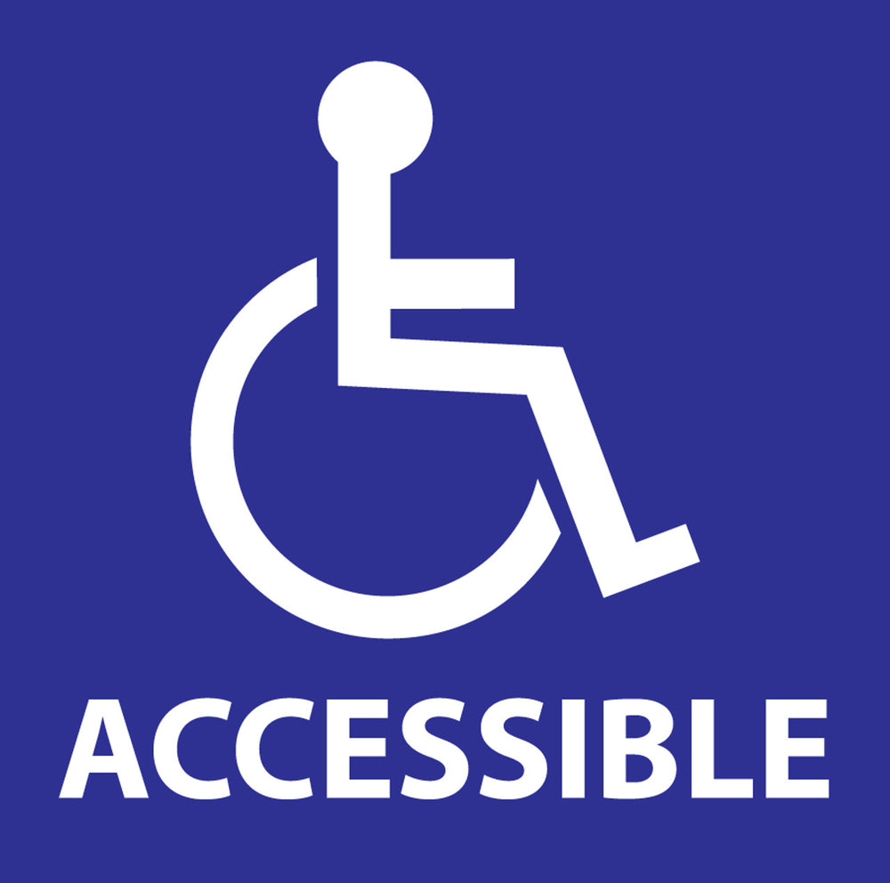 Handicapped Accessible Window Decal, 6x6, 2-pk