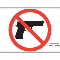 Concealed Carry Window Decal, Illinois, 4"x6", 2-pk