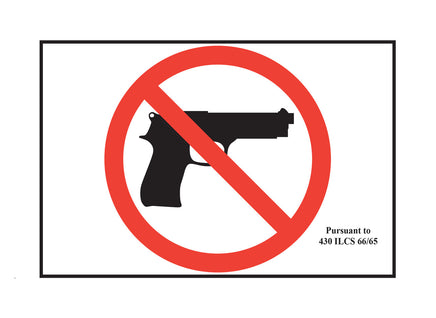 Concealed Carry Window Decal, Illinois, 4"x6", 2-pk