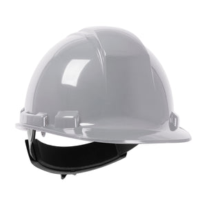 Cap Style Hard Hat with HDPE Shell - Grey - Ratchet Adjustment