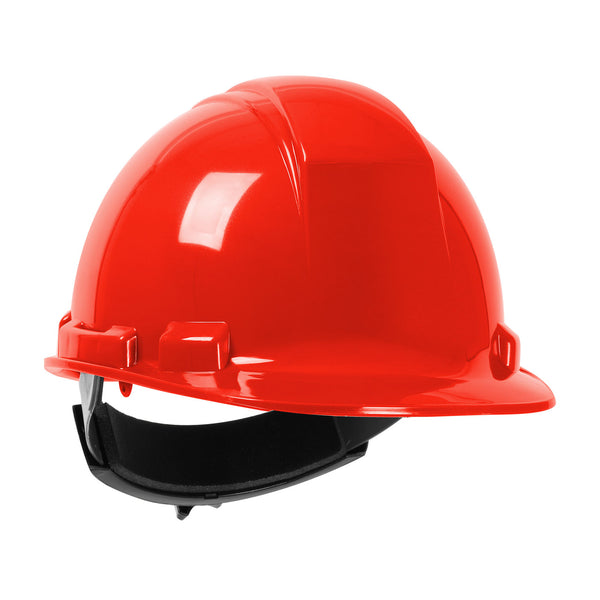 Cap Style Hard Hat with HDPE Shell - Red - Ratchet Adjustment