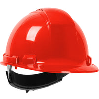 Cap Style Hard Hat with HDPE Shell - Red - Ratchet Adjustment | 280-HP241R-15