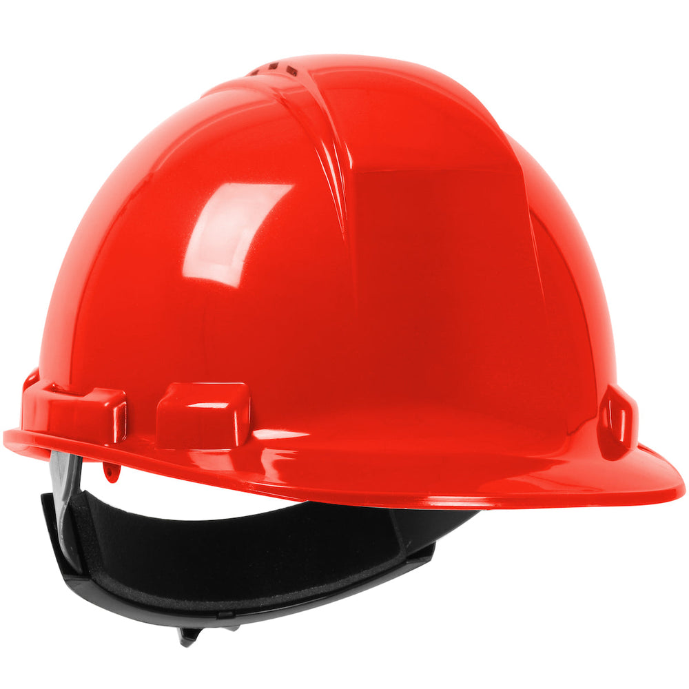 Cap Style Hard Hat with HDPE Shell - Red - Ratchet Adjustment | 280-HP241R-15
