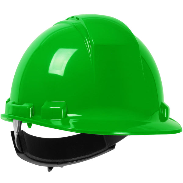 Vented, Full Brim Hard Hat with HDPE Shell - Hi Viz Lime | 280-HP641RV-45