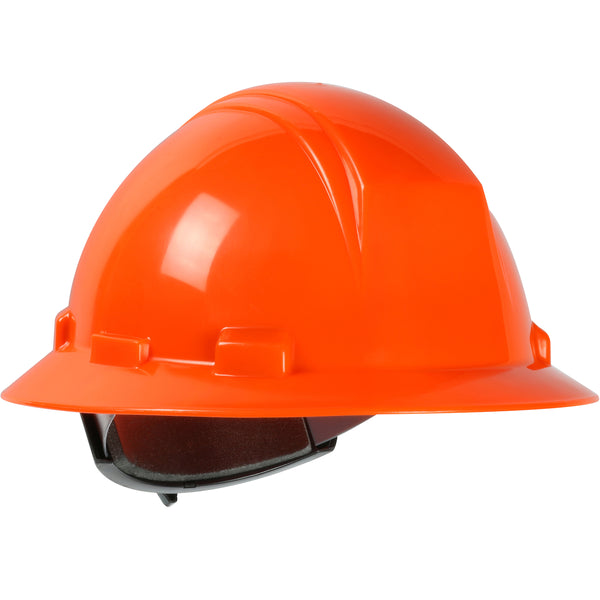 Full Brim Hard Hat with HDPE Shell - Hi Viz Orange